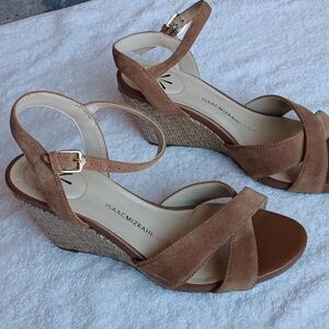 Isaac Mizrahi Espadrille Wedge Strappy Sandals